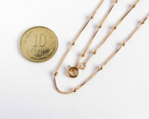 CADENA PELOTAS - 2 MM ENCHAPADO EN ORO