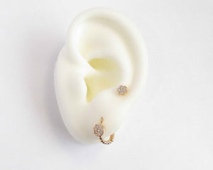 AROS BIMBA STUD ENCHAPADO EN ORO