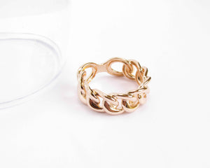 ANILLO CADENA ENCHAPADO EN ORO