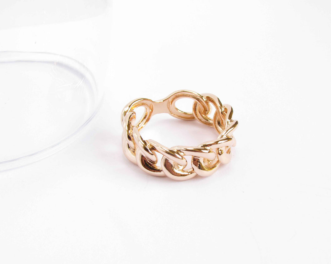 ANILLO CADENA ENCHAPADO EN ORO
