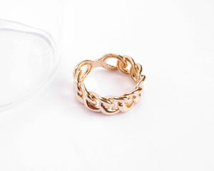 ANILLO CADENA ENCHAPADO EN ORO