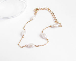 PULSERA PERLAS ENCHAPADA EN ORO