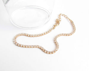 PULSERA CINTILLO ZIRCONIA ENCHAPADA EN ORO