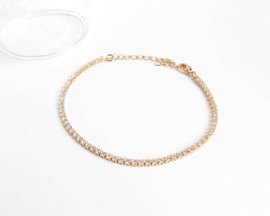 PULSERA CINTILLO ZIRCONIA ENCHAPADA EN ORO