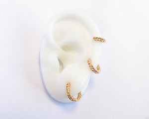 TRIO ARGOLLA CADENA MINI ENCHAPADO EN ORO