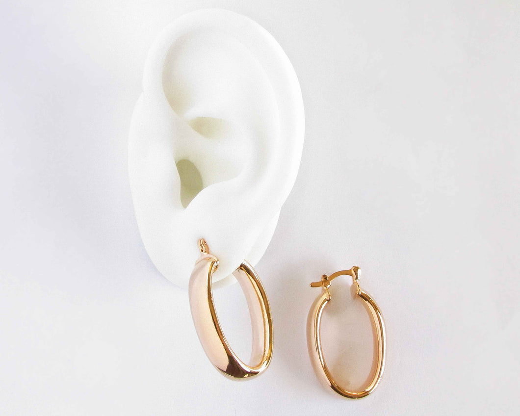 ARGOLLAS OVALADAS ENCHAPADAS EN ORO