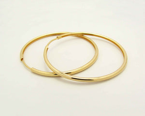 ARGOLLAS TRADICIONALES 40 MM BAÑADAS EN ORO