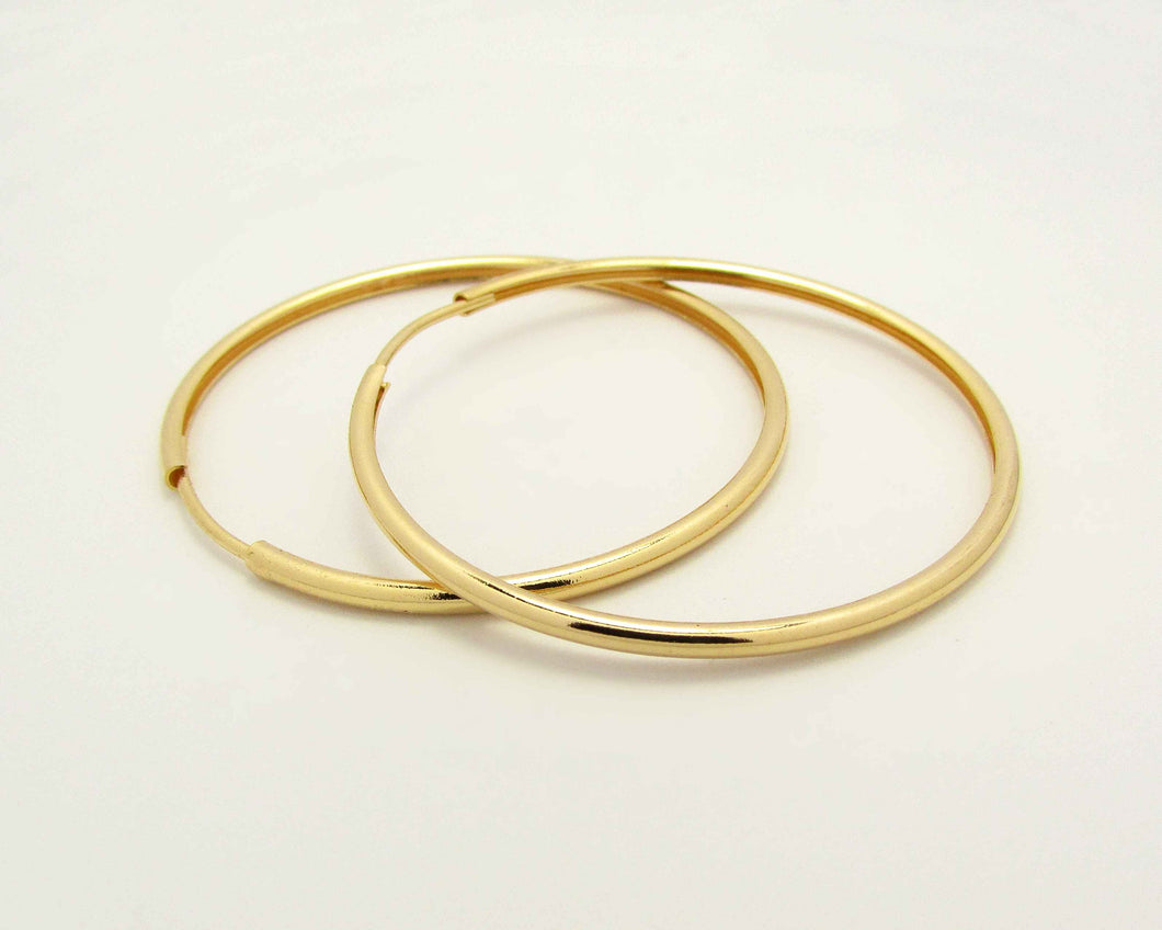 ARGOLLAS TRADICIONALES 40 MM BAÑADAS EN ORO