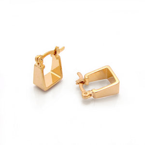 ARGOLLAS CUADRADAS ENCHAPADAS EN ORO