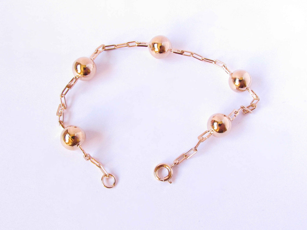 PULSERA ESFERAS BIG ENCHAPADA EN ORO