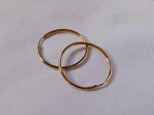 ARGOLLAS TRADICIONALES 40 MM BAÑADAS EN ORO