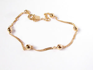 PULSERA ESFERAS ENCHAPADA EN ORO 4.5 MM